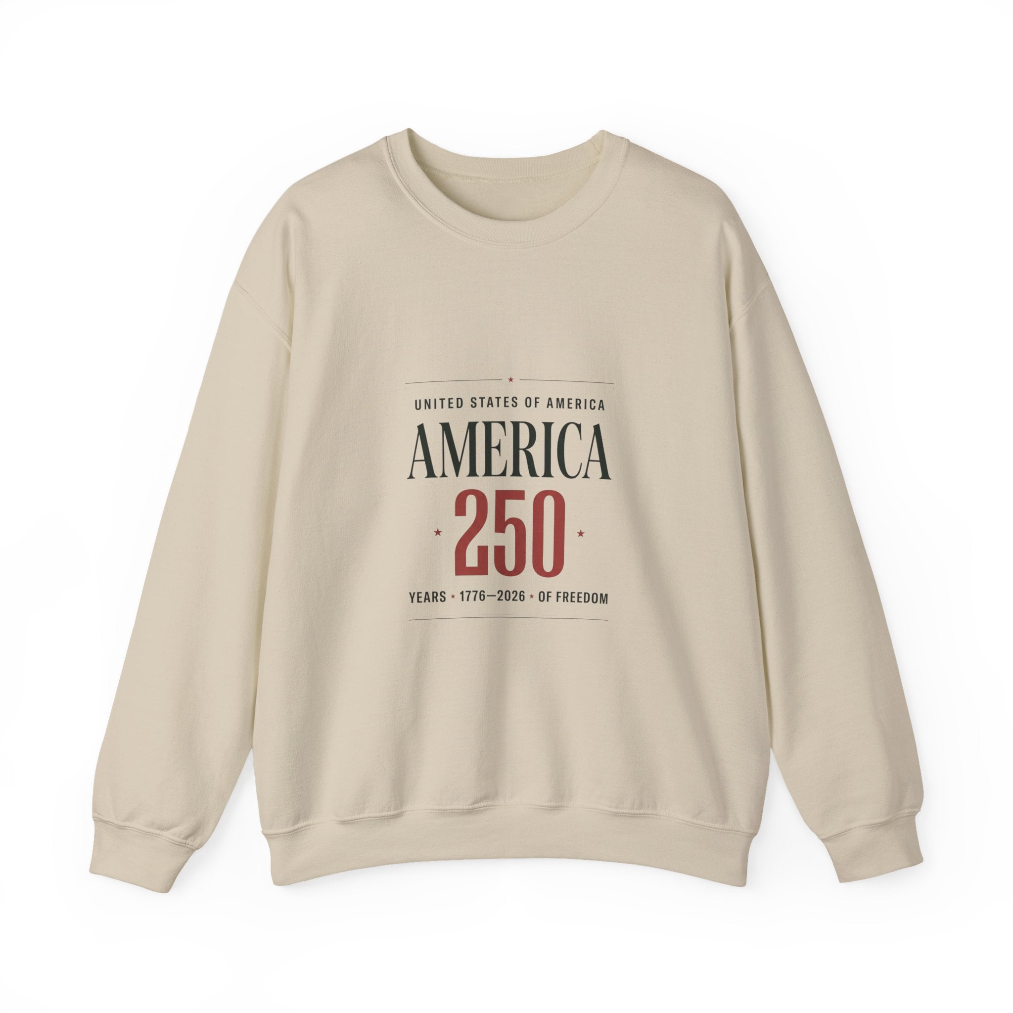 America 250 Crewneck Sweatshirt | 250th Anniversary, Patriotic Fourth of July