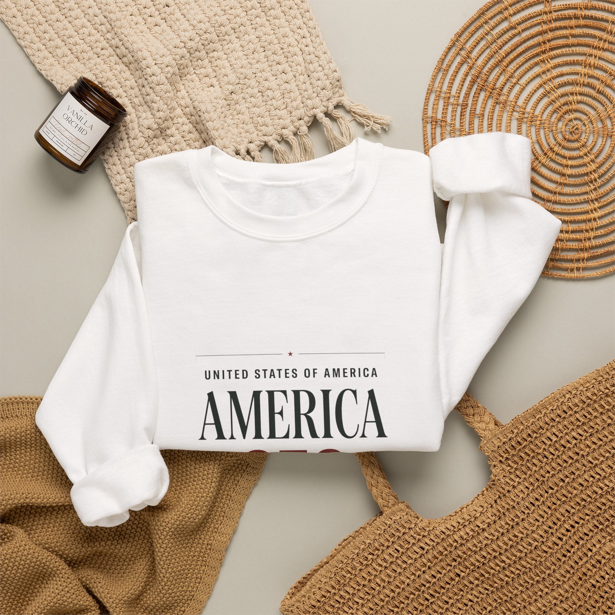 America 250 Crewneck Sweatshirt | 250th Anniversary, Patriotic Fourth of July