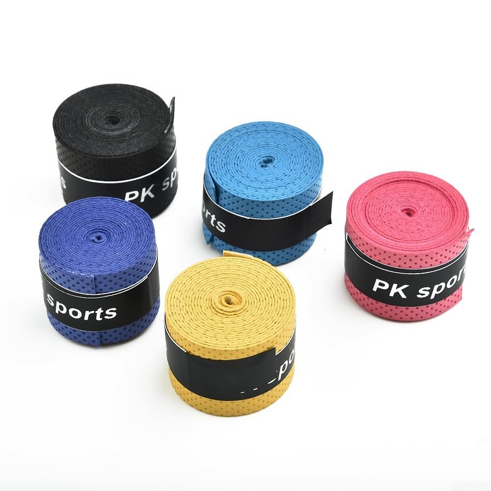 Donkivvy 60 Pcs Tennis Racket Grip Tape, Tennis Grip Anti Slip Overgrips Precut Tennis Finishing Tape Comfort Sweat Absorbent Grip Wrap Your Racquet for High Performance