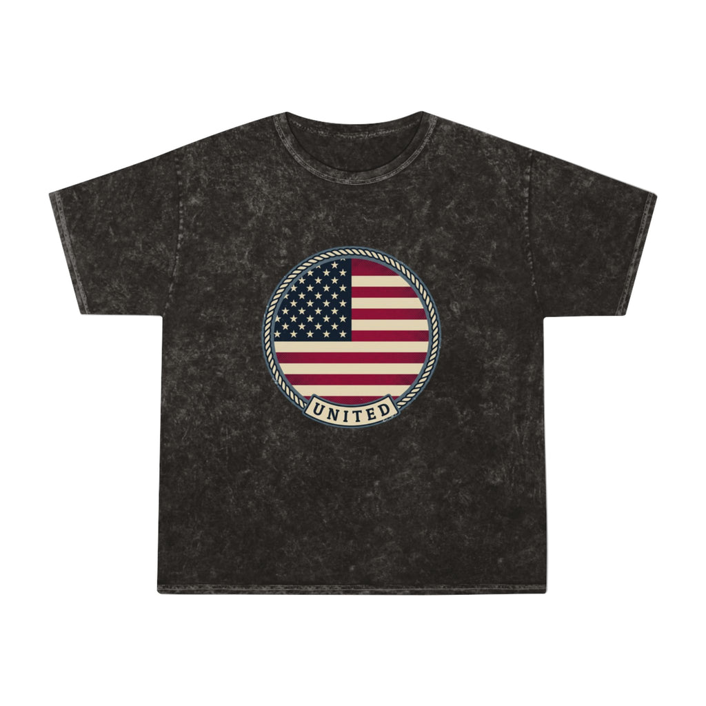 Vintage American Flag T-Shirt — "United" Mineral Wash Tee