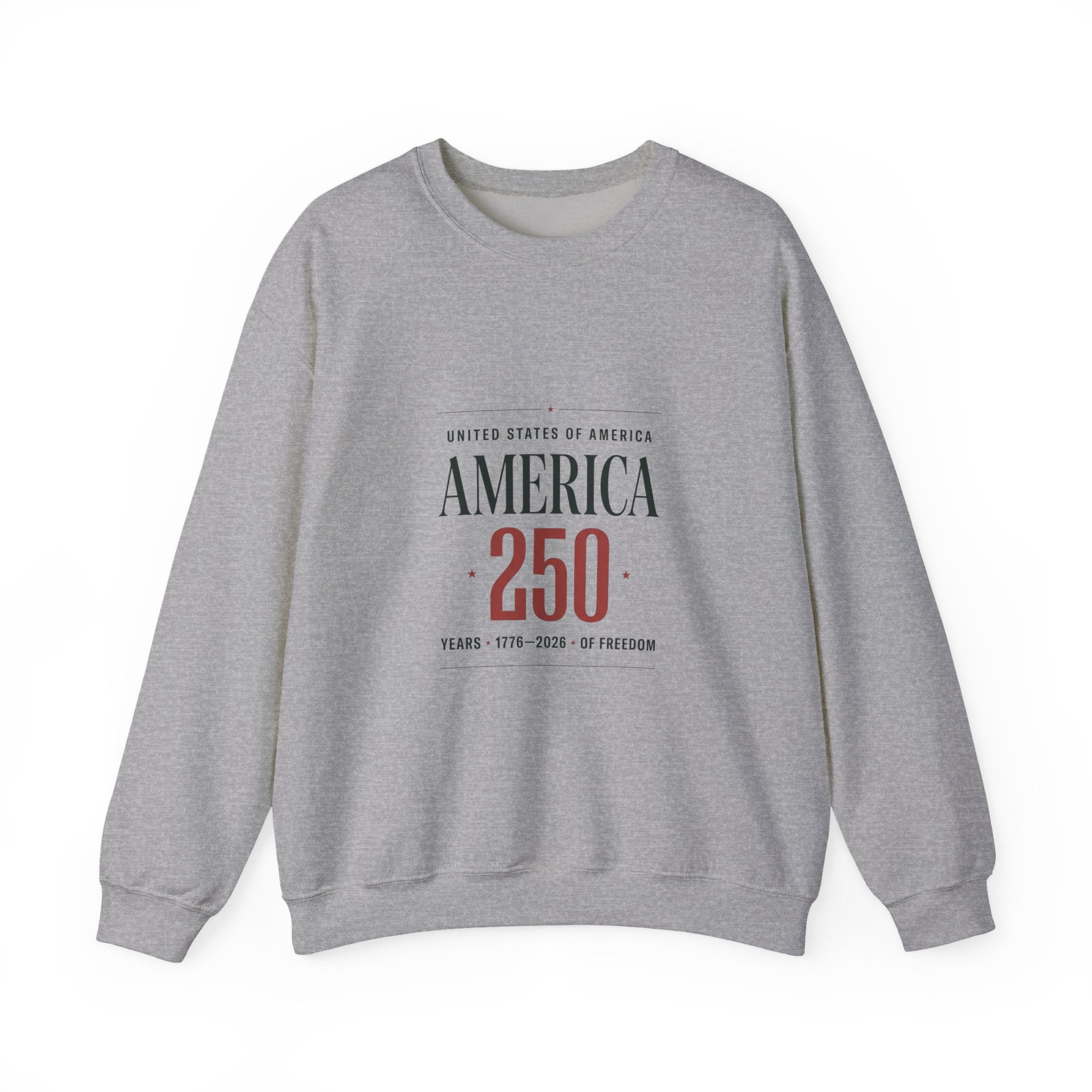 America 250 Crewneck Sweatshirt | 250th Anniversary, Patriotic Fourth of July